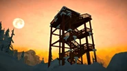 A close up view of the lookout