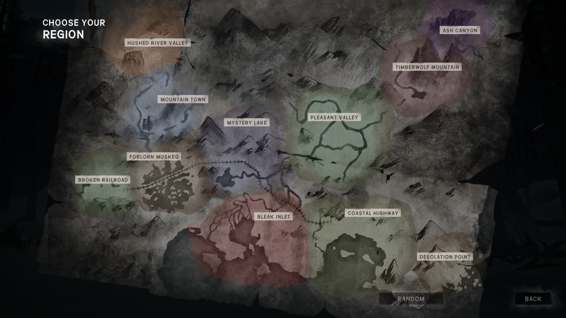 the long dark story mode map