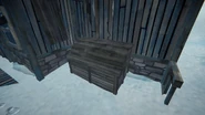 It should be noted that there is a firewood bin around the corner of the building