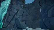 The cliff that can be scaled down to reach the fall