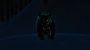 A bear during an aurora