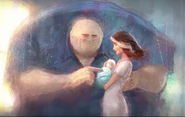 Wilson with Vanessa and their newborn son, Richard