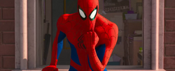 Peter suiting up