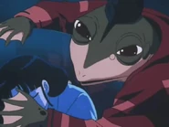 Gamajiro con una de sus víctimas, ansiando comerla