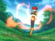 Karan lanzando fuego