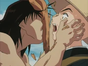 Musō is attacked by the faceless man