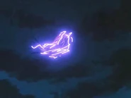 Demonio multiojos muriendo con la flecha de Kikyo