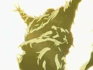 Siendo destruido por el viento cortante