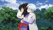 Rin hugs Setsuna and Towa