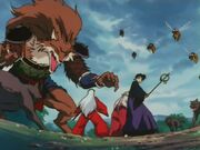 Rōyakan battles Inuyasha and Miroku