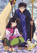 Sango, Miroku y Kirara