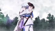 Setsuna and Towa hug