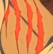 Das Krallensiegel der Shitōshin beim Glühen.