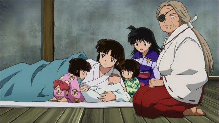 What are the ages of Kagome, Shippo, Miroku, and Sango in InuYasha