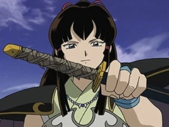 Sara will das Tessaiga an Sesshōmaru übergeben.