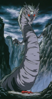 Ryukotsusei towers over Inuyasha