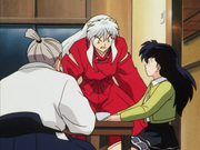 Inuyasha in Kagome's house