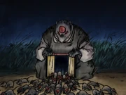 Zushinezumi releasing demon rats from his shrine.