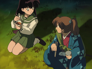 Kagome and Akitoki eat