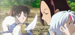 Setsuna threatens Riku