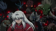 Inuyasha vs. the demons.
