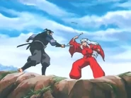 Luchando contra Inuyasha