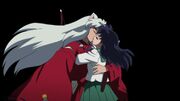 Inuyasha and Kagome's long-awaited kiss