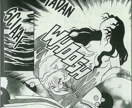 Inuyasha si libera dall'incantesimo di Muonna