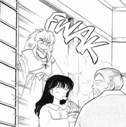 Inuyasha came to pick-up Kagome
