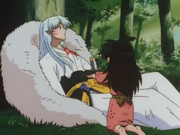 Rin Aiding An Injured Sesshomaru