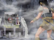 Kōga faces off against Renkotsu and Ginkotsu