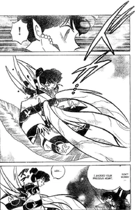 Naraku cruelly returns Kagura's heart to her.