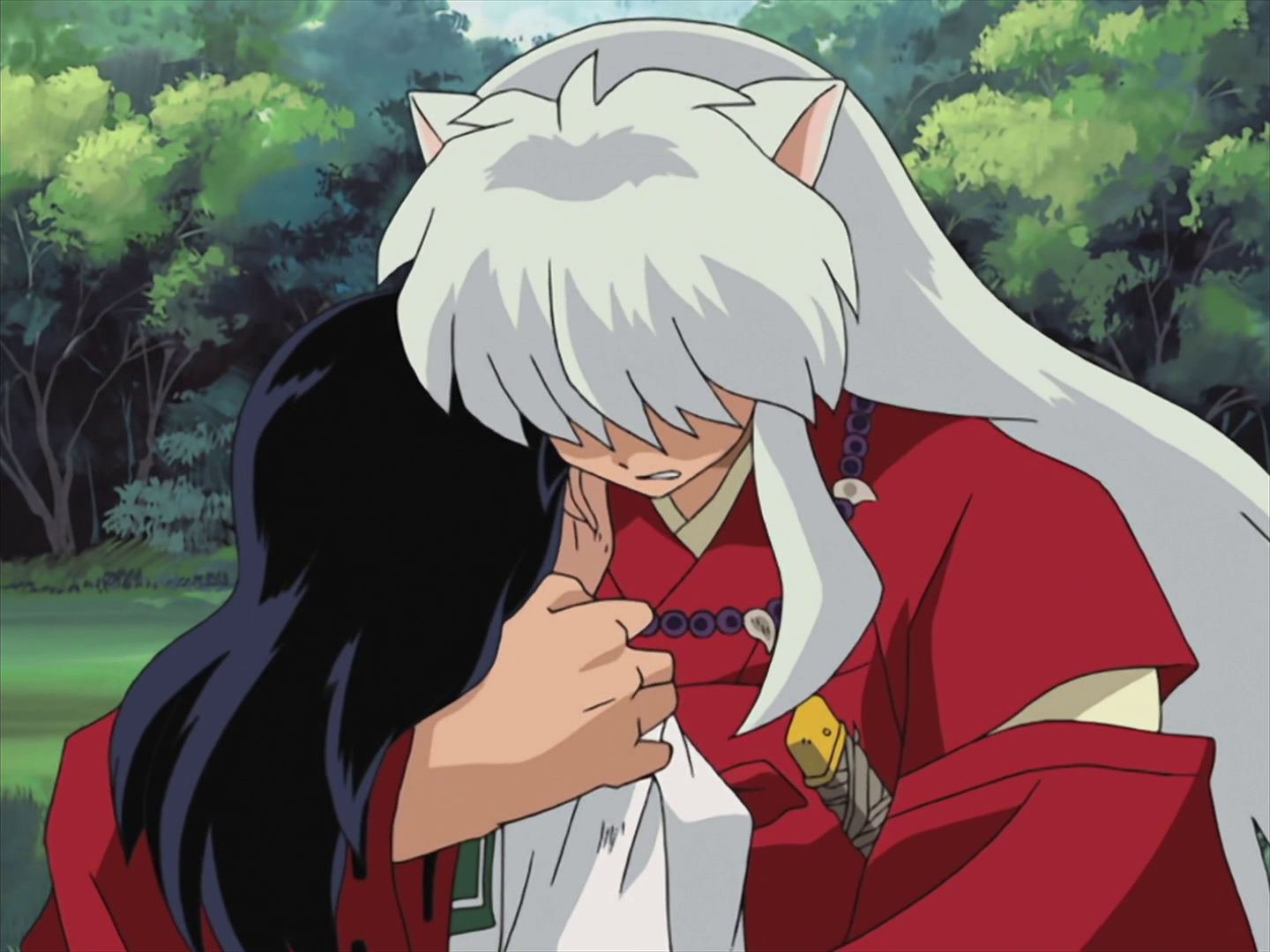 inuyasha and kagome kiss episode