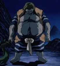 Tokajin's rock form with three Shikon no Tama shards.