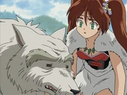 Ayame and her grandfather.