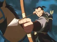 Apuntando con su arco