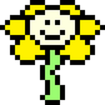 I drew flowey in inverted colors! I tried my best to match the
