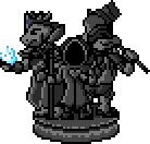 Statue of Gerson with The Mage and Toriel in Forgespring