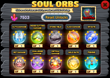 Soul Orbs screen