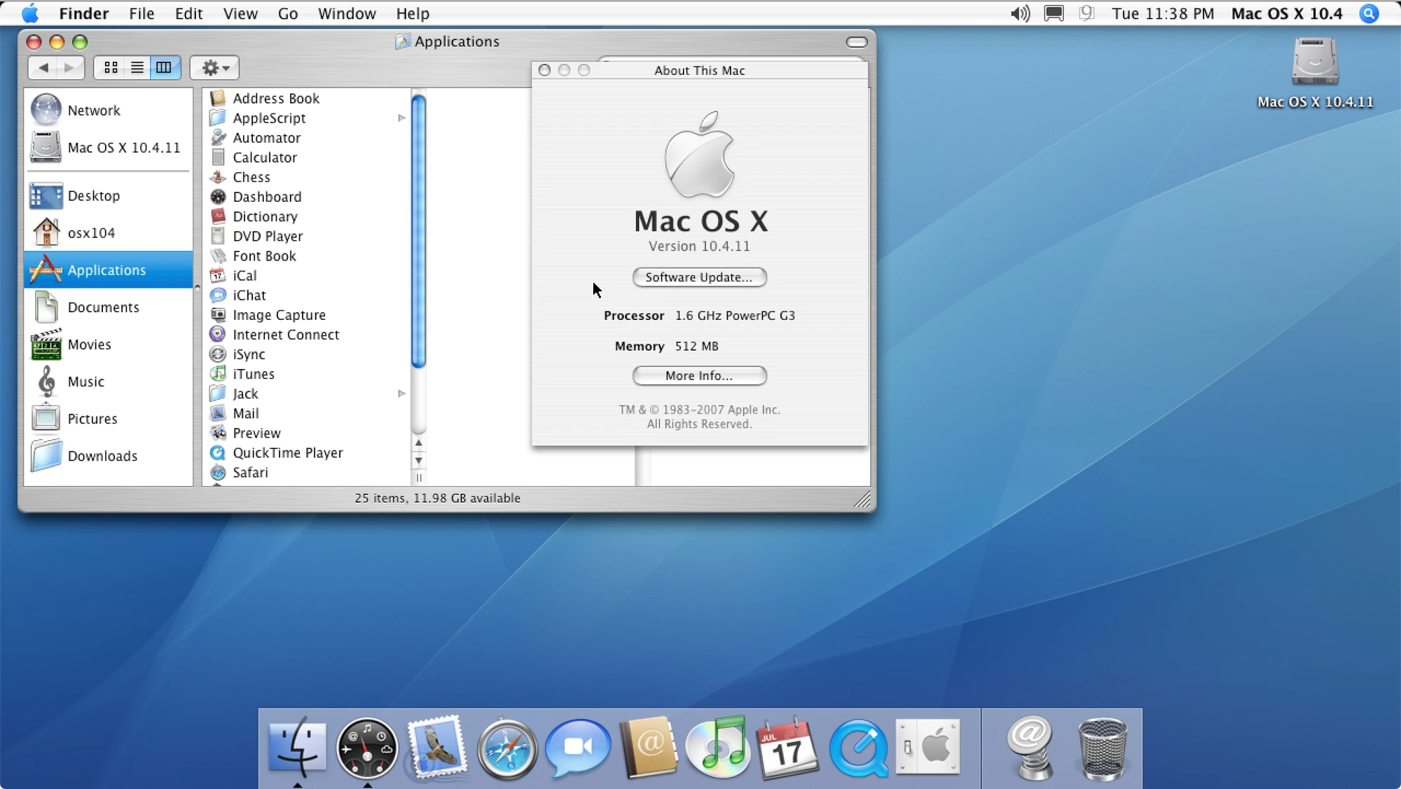 Mac os x 10.4 Tiger (2005). Mac os x 10.4 PPC. Mac os x 10.4.6 Tiger. Mac os 10.4.4.