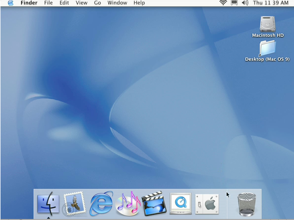 mac os x 10.0 desktop