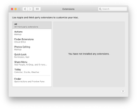 System Preferences 10.15 Extensions