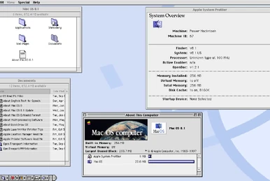 Mac OS8バージョン8.1 MacOS 8 (Version 8.1)(691 1912 A)(Apple Computer, Inc.)(1998