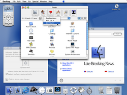 Mac OS X Public Beta user interface