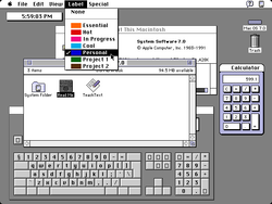 System 7 user interface