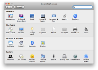 System Preferences 10.6