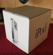 Box of the original iPod shown here