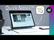 Is Quick Notes the Best New Feature of iPadOS 15???