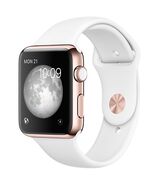 Rose Gold Apple Watch Edition with White Sport Band