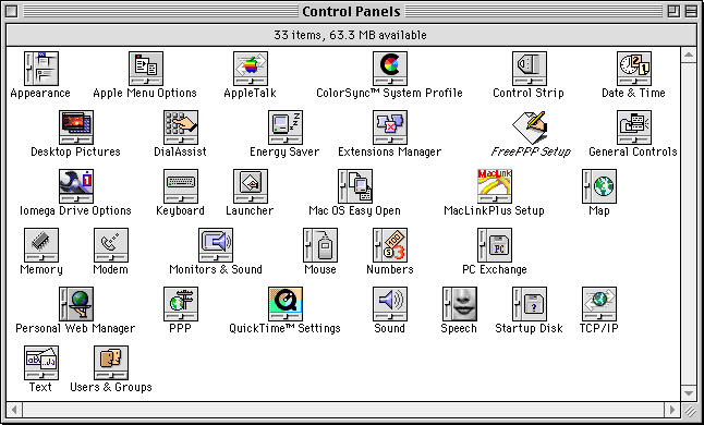 control panel mac